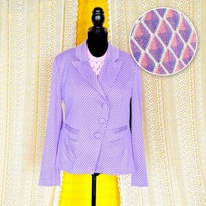 Cabi The Maverick Imperial Blazer Sugar Plum Geo Purple & Pink Geometric Size L